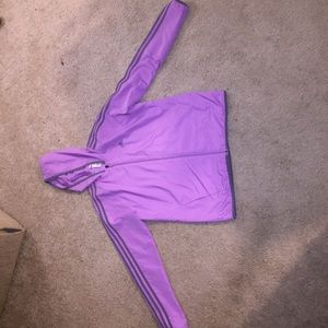 Purple adidas windbreaker